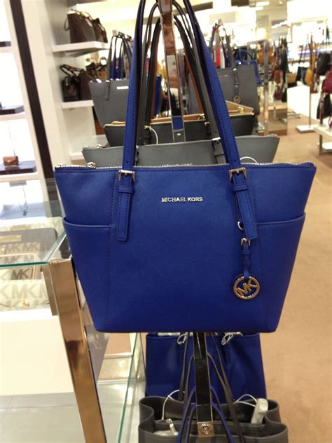 blue and white michael kors bag|michael kors outlet blue purse.